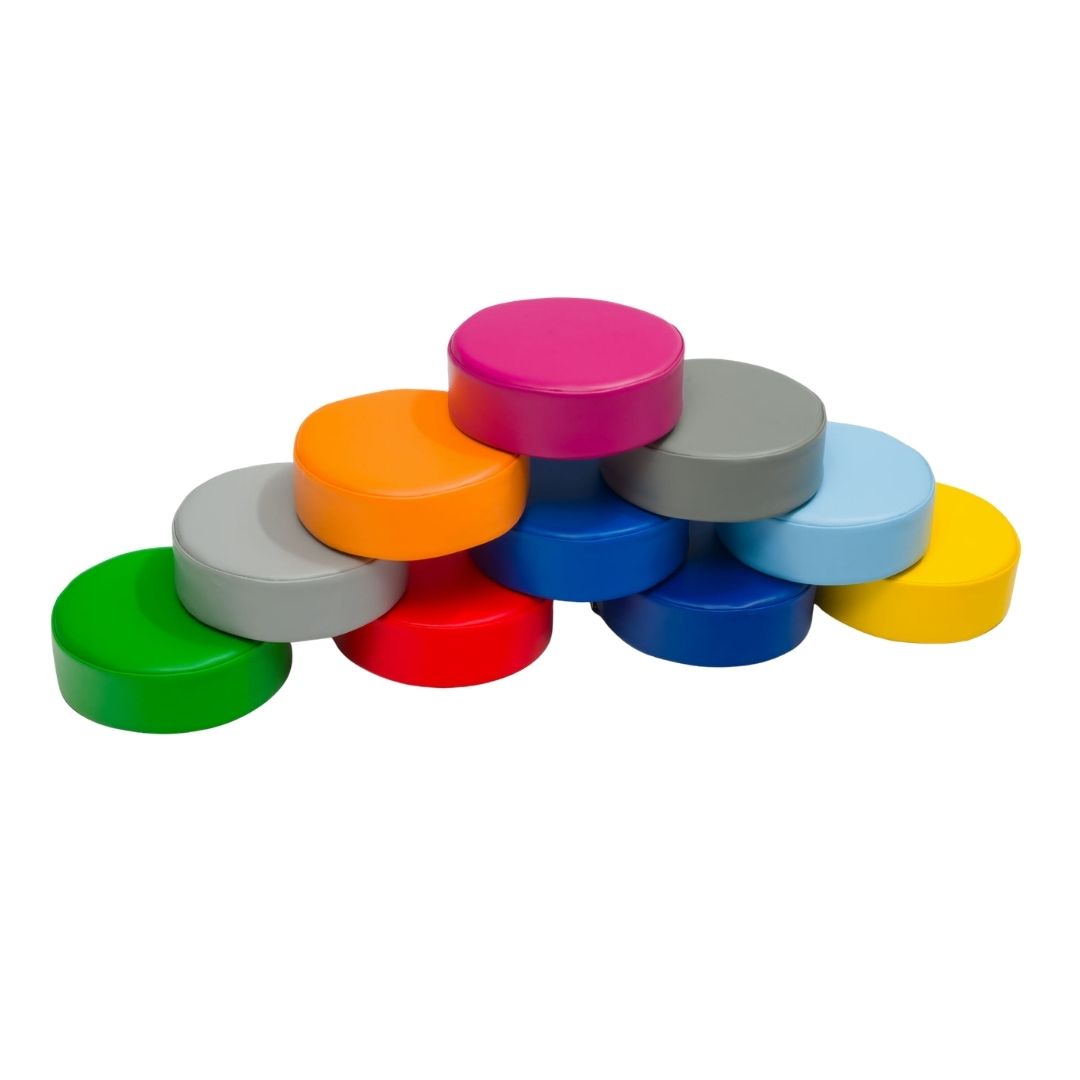 placowka-jutra-pufy-30x10-10-sztuk Zestaw puf piankowych, 30 x 10 cm, 10 sztuk - obrazek 1